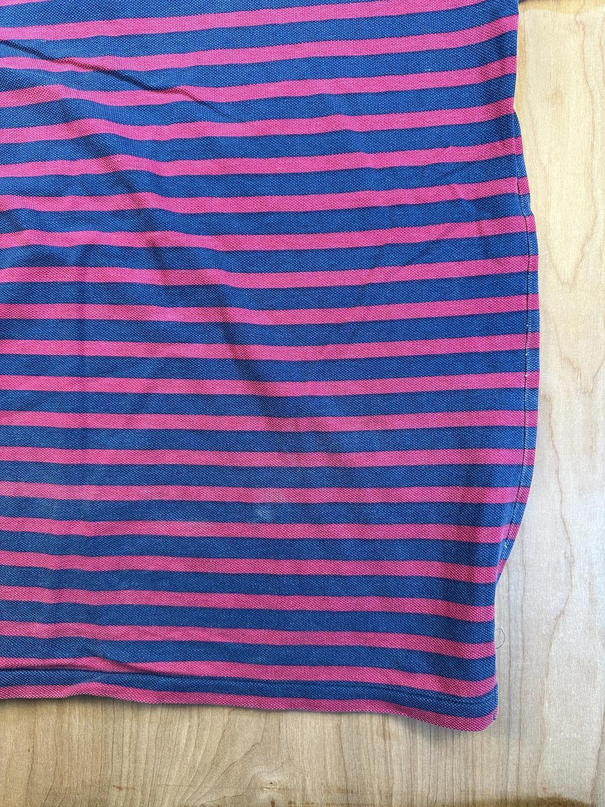Vintage 90s L.L. Bean Casco Bay polo striped country club preppy blue pink