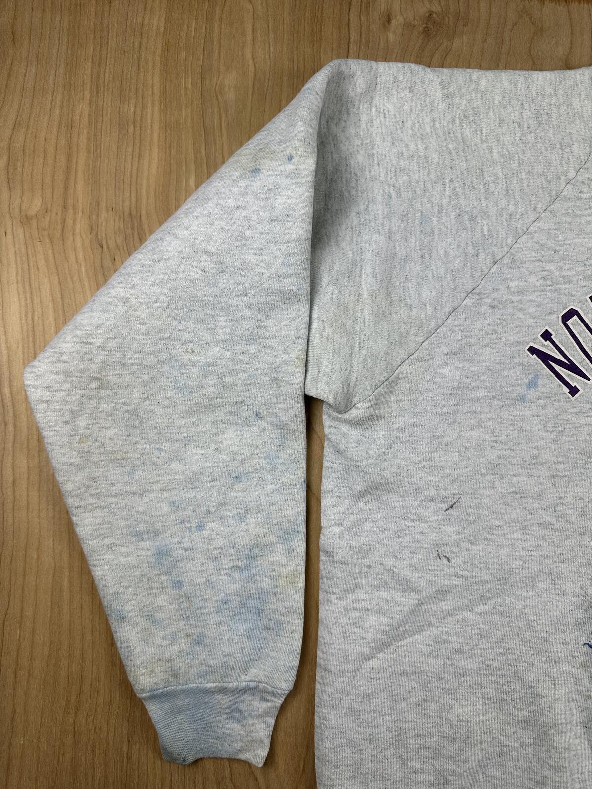 Vintage 90s Northwestern University Sweatshirt Fruit of the Loom made usa xlarge