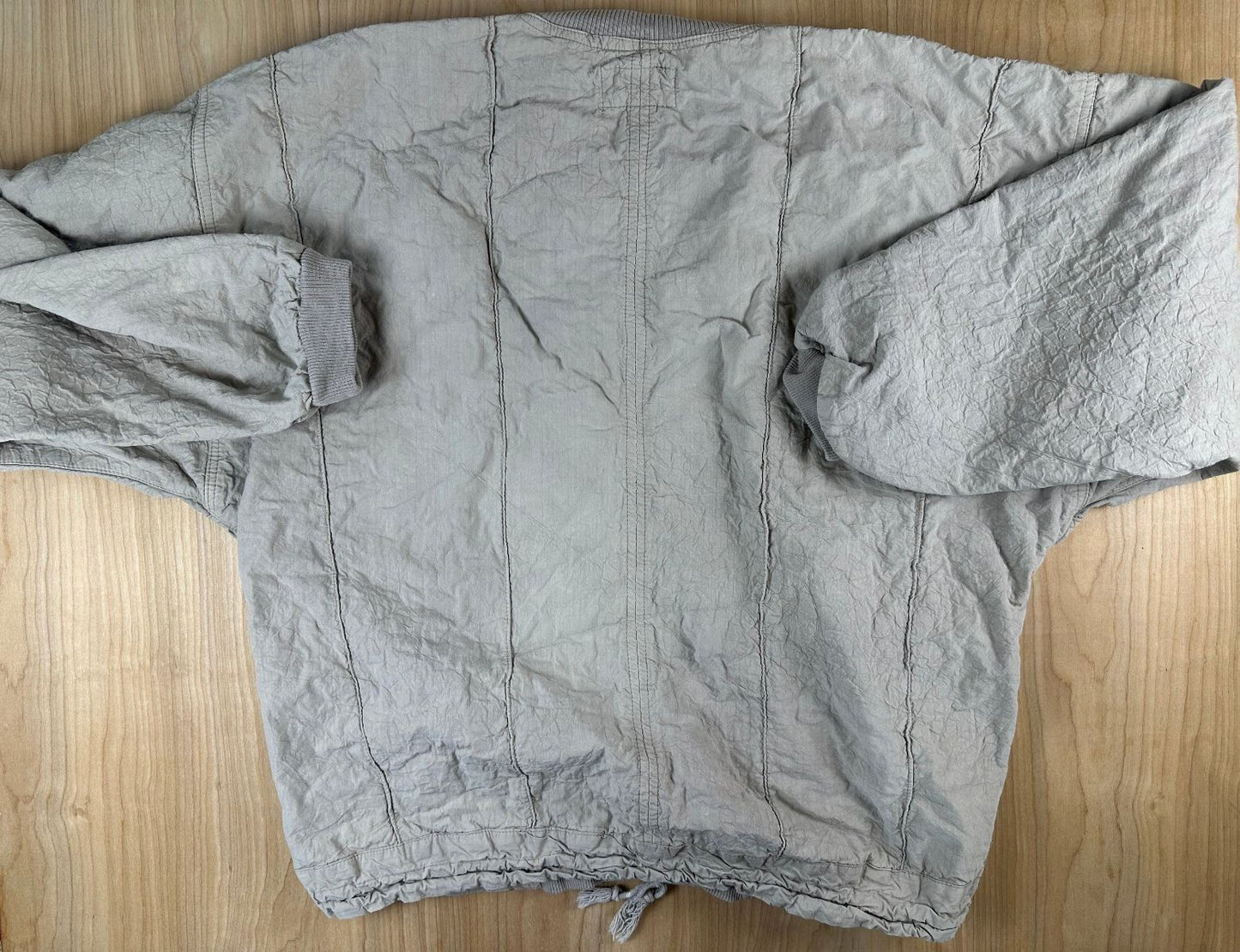 Vintage 80s Parachuting Pullover 100% cotton made in France paneled quilted