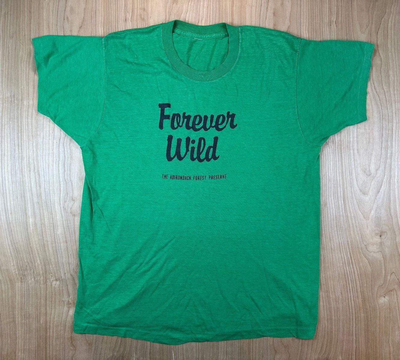 Vintage 80s Forever Wild Adirondack Forest Preserve tshirt Single Stitch nature