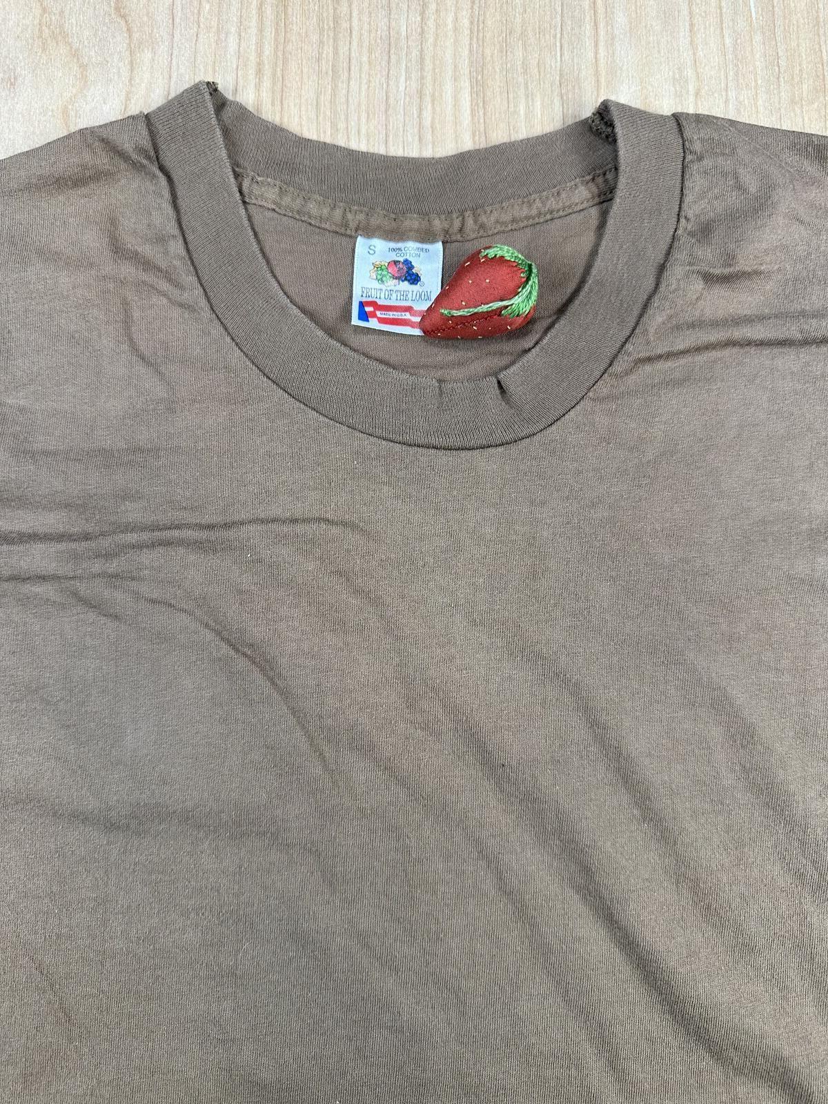 Vintage 90s Fruit of the Loom tshirt Single Stitch small brown cotton made usa