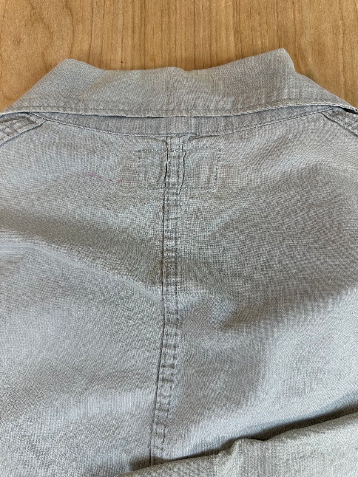 Vintage 70s Chore Jacket large cotton gray workwear shirt jacket barn coat