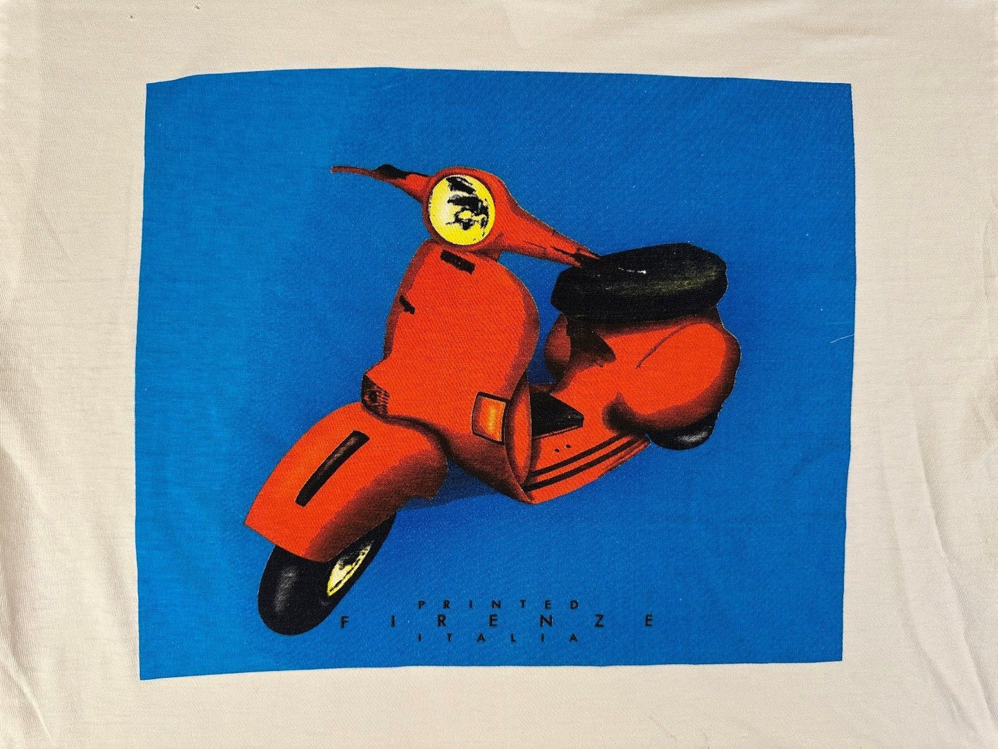 Vintage 80s Firenze Itallia tshirt medium scooter vespa italy pop art